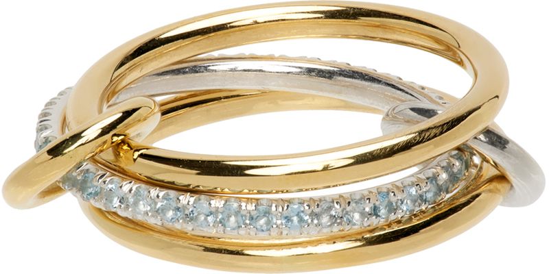 Spinelli Kilcollin SSENSE Exclusive Gold & Silver Sonny Three-Link Ring