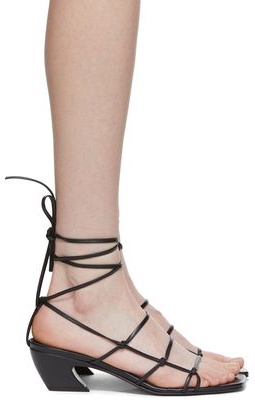 CO Black Knotted Heeled Sandals