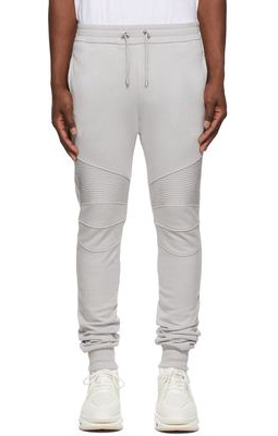 Balmain Grey Cotton Lounge Pants