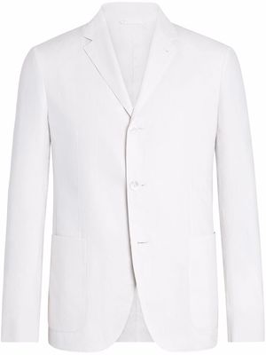 Zegna button-front tailored blazer - White