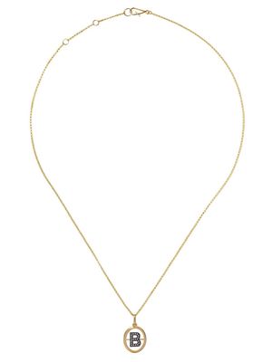 Annoushka pre-owned 14kt and 18kt yellow gold B diamond initial pendant necklace - 18ct Yellow Gold