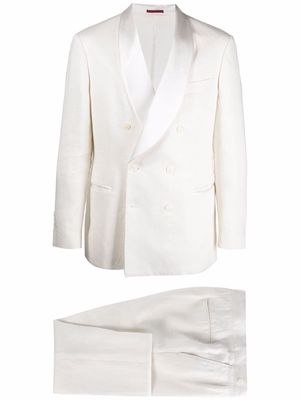 Brunello Cucinelli double-breasted two-piece suit - White