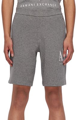 Armani Exchange Icon Logo Sweat Shorts in Solid Dark Grey