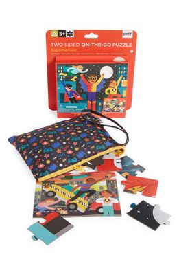 Chronicle Books Two Sided On-The-Go 49-Piece Superheroes Puzzle in None