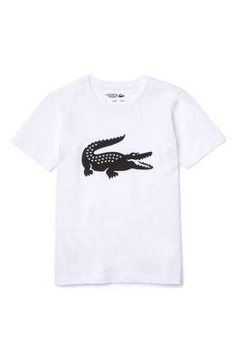 Lacoste Croc Graphic T-Shirt in White/Black