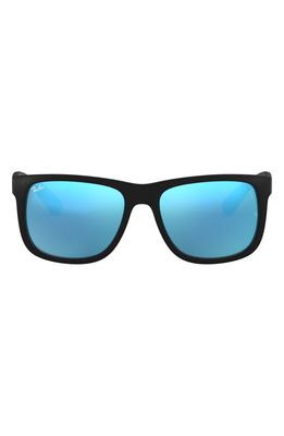 Ray-Ban 58mm Mirrored Rectangular Sunglasses in Blue Mirror