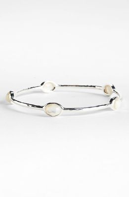 Ippolita 'Rock Candy' Rose Station Bangle in Silver - Mother Of Pearl