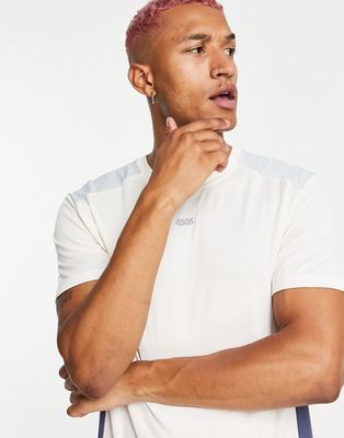 ASOS 4505 easy fit workout t-shirt with contrast panels-White