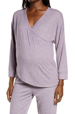 Belabumbum Anytime Nursing/Maternity Sweatshirt in Plum Marl