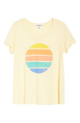 Sub Urban Riot Rainbow Sun Graphic Tee in Lemon