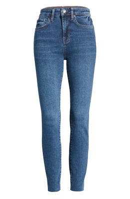Rails The Larchmont Raw Hem High Waist Ankle Skinny Jeans in Baltic Blue