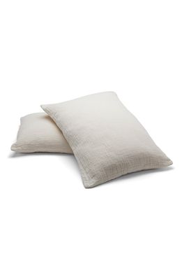 Casper Textured Cotton Pillow Shams in Cream