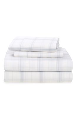 Boll & Branch Percale Hemmed Sheet Set in Shore Simple Plaid