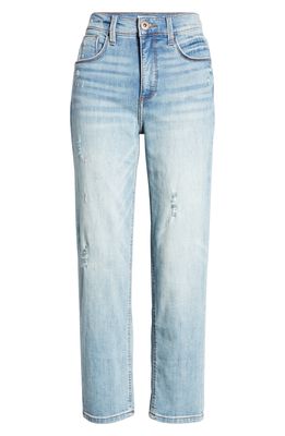 Whetherly Pierce High Waist Crop Straight Leg Jeans in Medium San Francisco