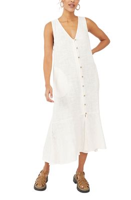 Free People Valerie Sleeveless Cotton Maxi Dress in Ivory