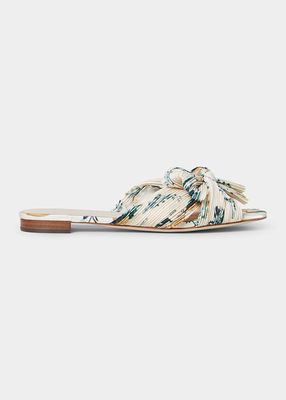 Daphne Floral Knotted Slide Sandals