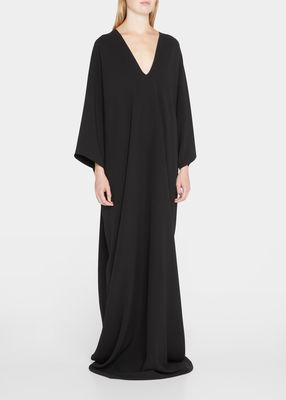 Meelo Plunging Silk Gown