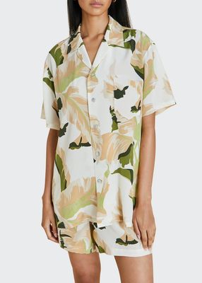 Emeli Botanical-Print Pajama Set