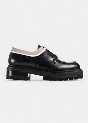 Alpha Colorblock Leather Derby Loafers