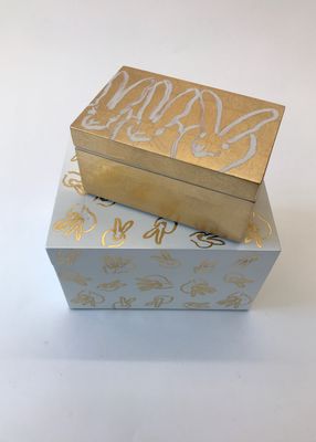 Gold Bunny Box, Set of 2