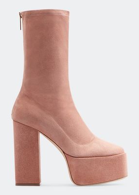 Lexy Stretch Suede Ankle Boots