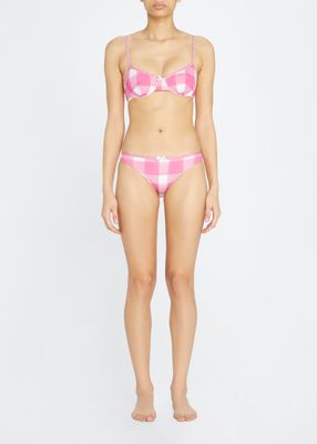 The Daphne Gingham Bikini Bottom