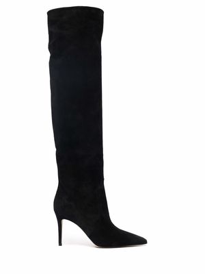 Scarosso x Brian Atwood Carra suede boots - Black