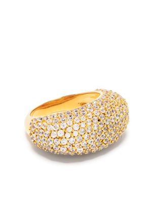 Daphine Christy crystal-embellished ring - Gold