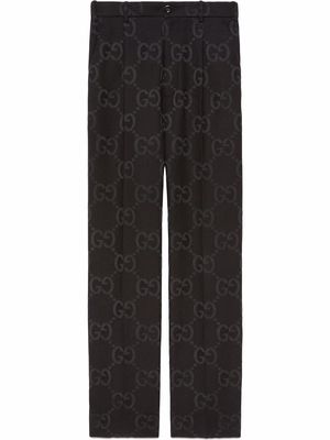 Gucci jumbo GG canvas trousers - Black