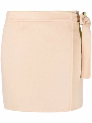 Off-White side tie fastening miniskirt - Neutrals