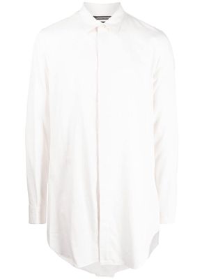 Julius concealed front-fastening shirt - White