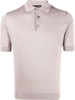 Dell'oglio cotton short-sleeve polo shirt - Neutrals