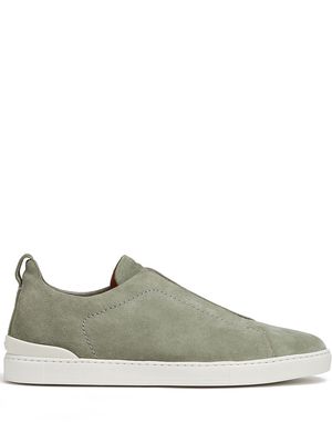 Zegna two-tone design sneakers - Green