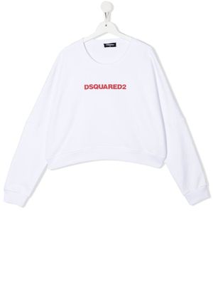 Dsquared2 Kids logo-print detail sweatshirt - White