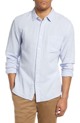 KATO The Ripper Cotton Double Gauze Button-Up Shirt in Ash Blue