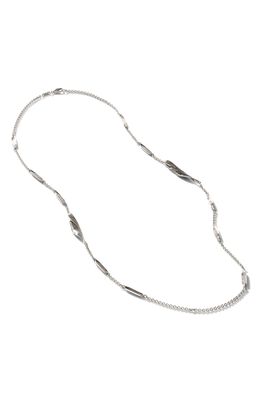 John Hardy Bamboo Woven Sautoir Necklace in Silver
