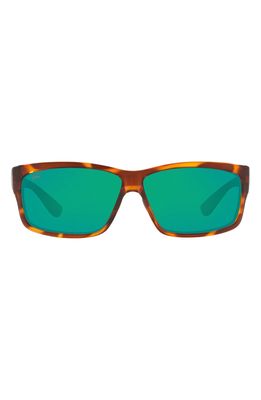 Costa Del Mar 60mm Rectangle Sunglasses in Tortoise
