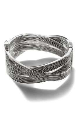 John Hardy Bamboo Hinge Bangle Bracelet in Silver