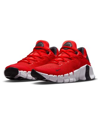 Nike Training Free Metcon 4 sneakers in chile red