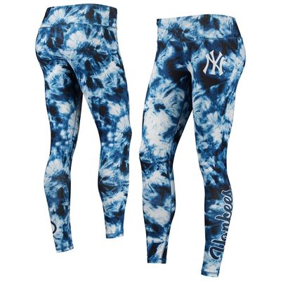 Women's FOCO Navy New York Yankees Tie-Dye Leggings
