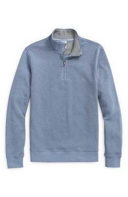 Brooks Brothers French Rib Quarter Zip Pullover in Light Blue