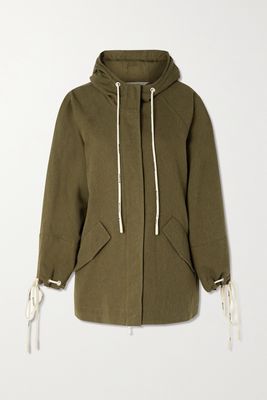 Palm Angels - Tie-detailed Drill Parka - Green