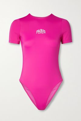 Balenciaga - Printed Cutout Swimsuit - Pink