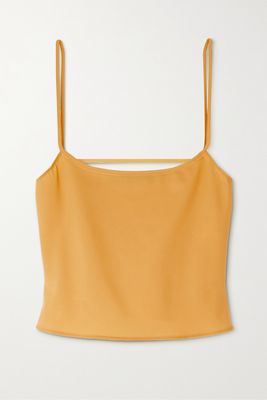 Jacquemus - Tangelo Cropped Stretch-wool Camisole - Orange
