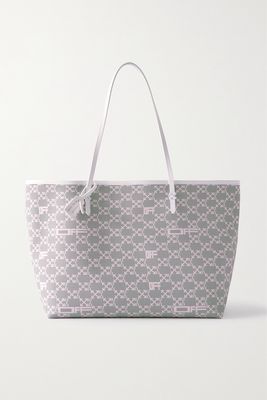 Off-White - Day-off 40 Leather-trimmed Printed Pvc Tote - Gray