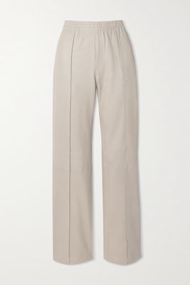 SPRWMN - Paneled Leather Track Pants - Neutrals