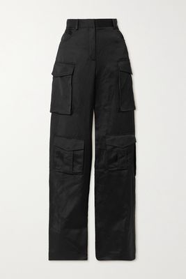 TOM FORD - Satin Straight-leg Cargo Pants - Black