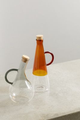 Soho Home - Llora Set Of Two Oil And Vinegar Bottles - Orange