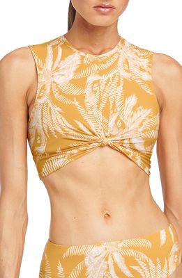 Robin Piccone Chandy Knot Front Bikini Top in Dandelion