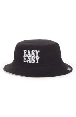 Blood Brother Easy Reversible Cotton Bucket Hat in Black /Off White